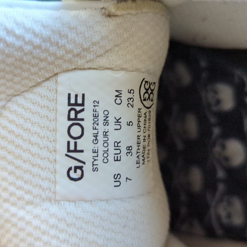 G/FORE Women’s Perforated Durf / Disruptor Golf Shoes - White Leather Size 7 - Picture 12 of 13